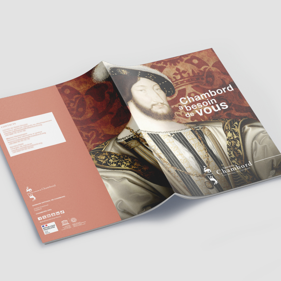 Brochure de la campagne « Chambord a besoin de vous » conçue par The Art Factor
